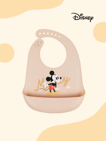1pc Disney Mickey Mouse, Stitch, Frozen Queen Baby Bib, Adjustable 3-Level Size