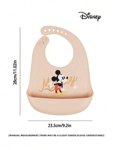1pc Disney Mickey Mouse, Stitch, Frozen Queen Baby Bib, Adjustable 3-Level Size