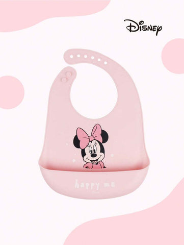 1pc Disney Mickey Mouse, Stitch, Frozen Queen Baby Bib, Adjustable 3-Level Size