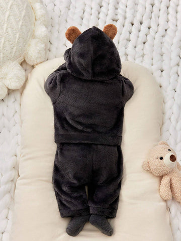 Baby Boy/Girl 2pcs/Set Soft Knit Fabric Hoodie Jacket & Pants