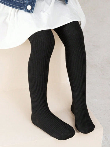 5 Pairs Of Vertical Striped Bottoming Pantyhose