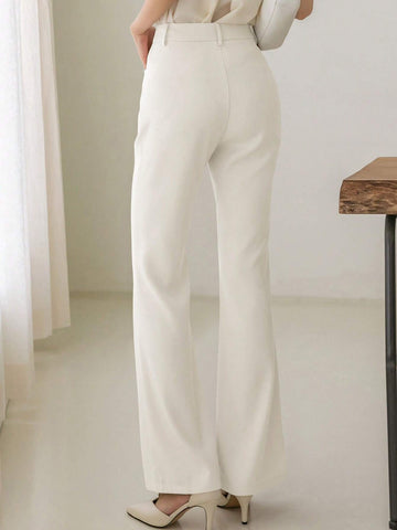 DAZY Business Casual Solid Color Women Suit Pants