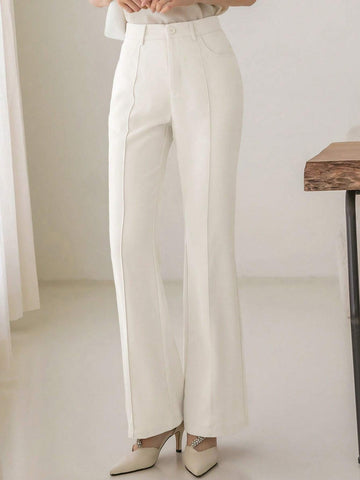 DAZY Business Casual Solid Color Women Suit Pants