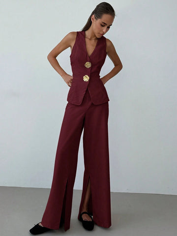 Aloruh Women Autumn/Winter New Business 2 Pieces Set