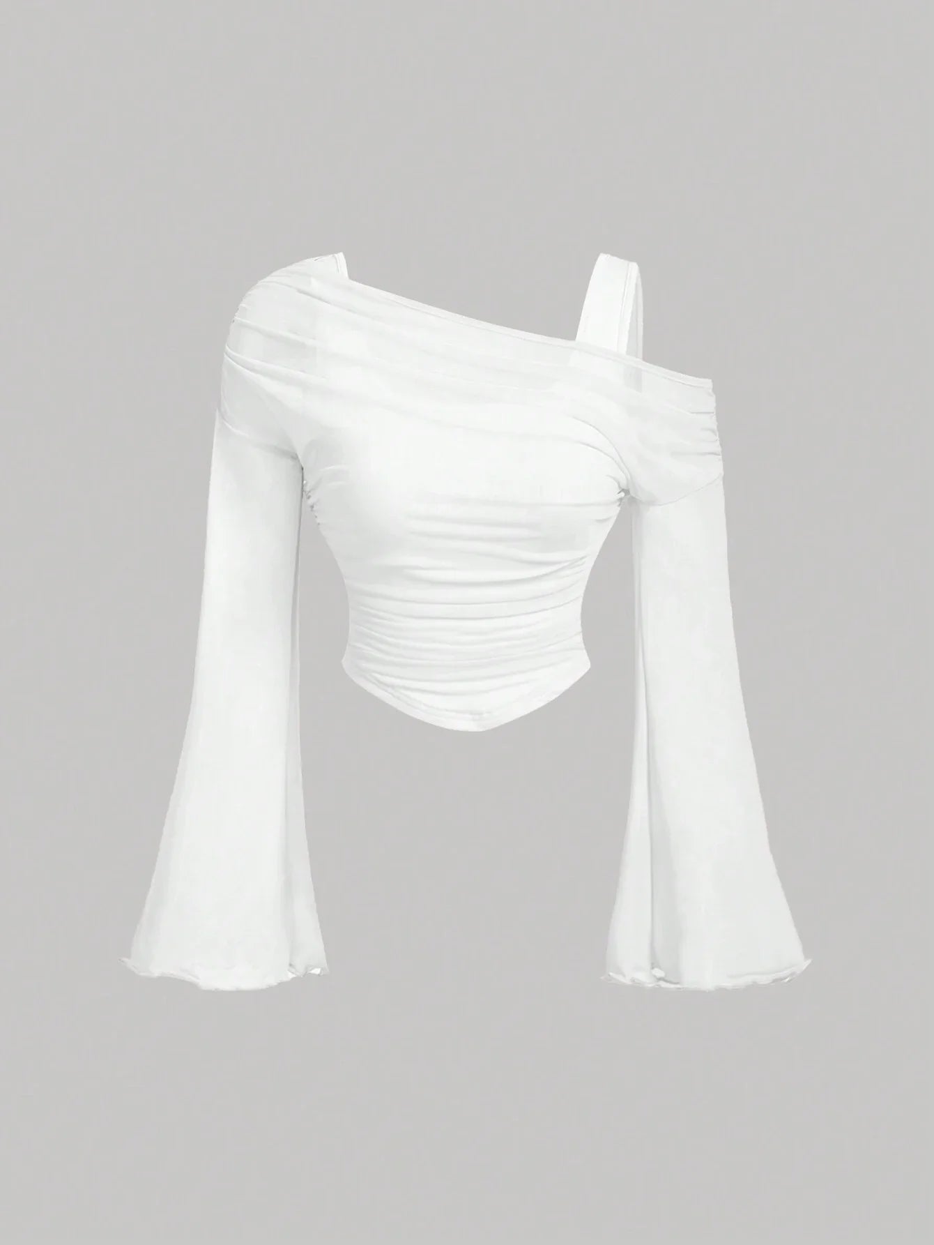 MOD Off-Shoulder Mesh 2in1 Trumpet Sleeve Long Sleeve