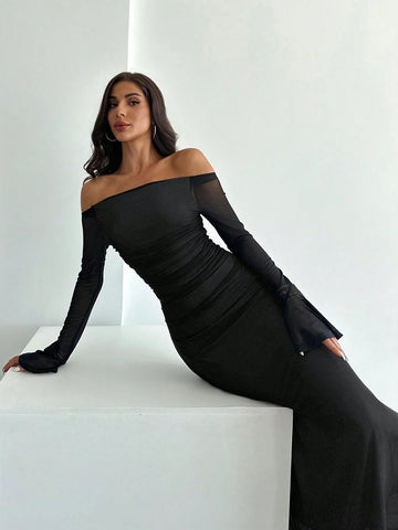 Firerie Women's Elegant Sexy Ombre Mesh Camisole Formal Party Dress