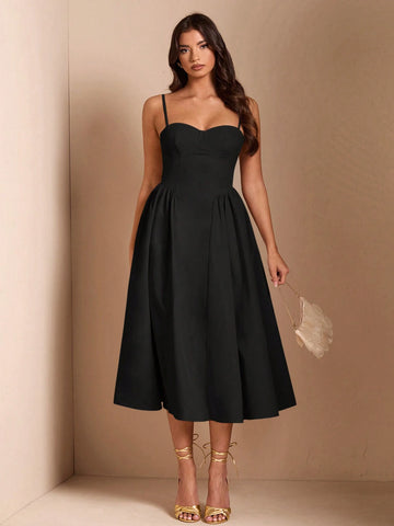 BAE Elegant Women Long Flowy Spaghetti Strap Dress