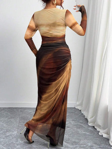 BAE Women's Tie-Dye Pleated Dress