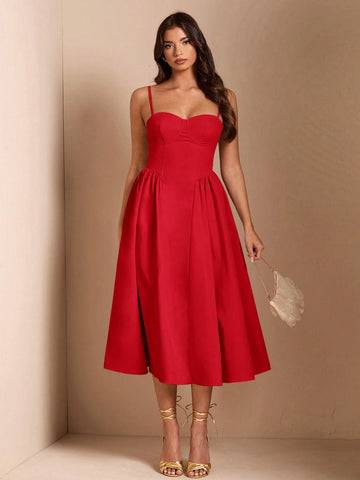 BAE Elegant Women Long Flowy Spaghetti Strap Dress