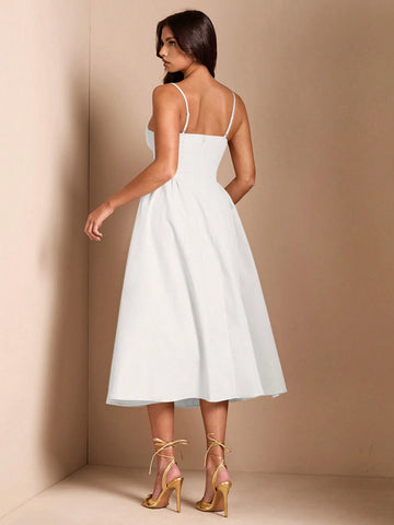 BAE Elegant Women Long Flowy Spaghetti Strap Dress