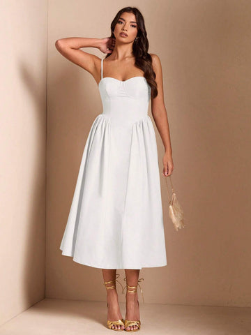 BAE Elegant Women Long Flowy Spaghetti Strap Dress