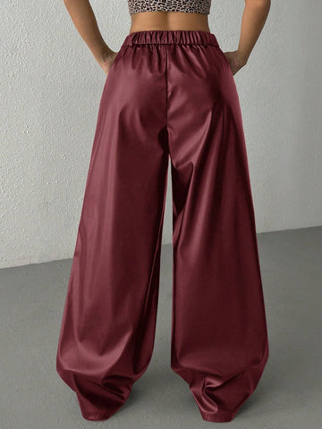 EZwear Solid Wide Comfy Leg Pants