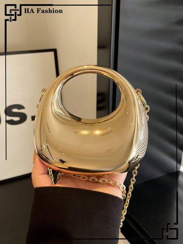 Acrylic Crescent Moon Box Shaped Handbag