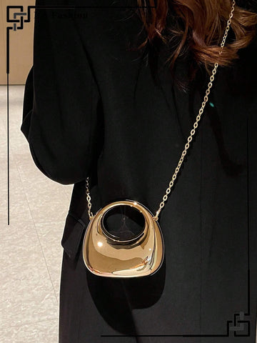 Acrylic Crescent Moon Box Shaped Handbag