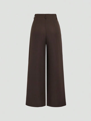 Crimp Pleated Wide-Leg Pants