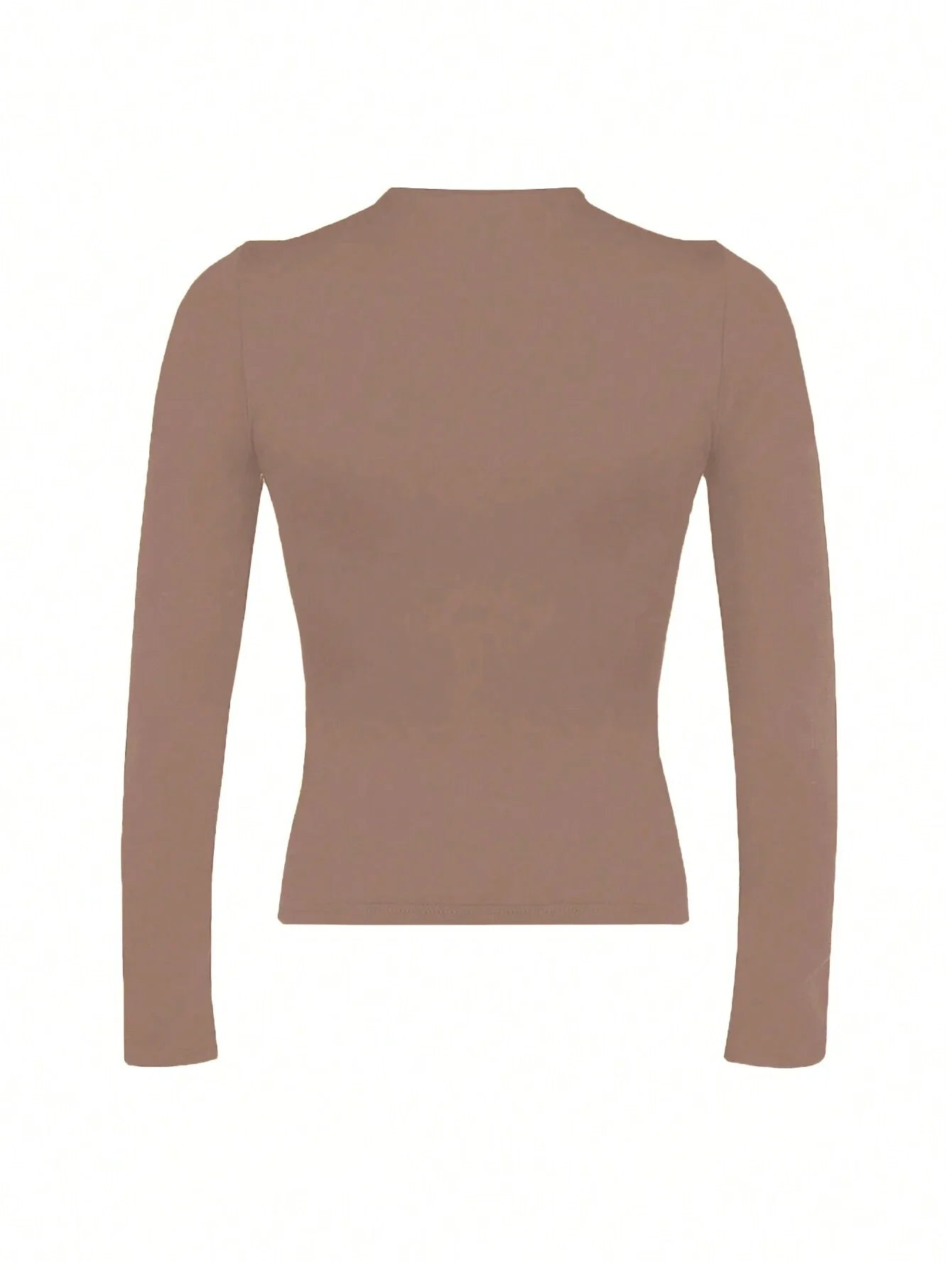 Essnce Women's Casual Solid Color Slim Fit Long Sleeve T-Shirt