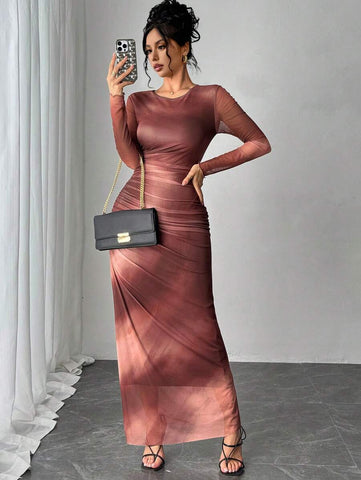 BAE Women's Tie-Dye Pleated Dress