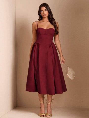 BAE Elegant Women Long Flowy Spaghetti Strap Dress