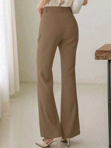 DAZY Business Casual Solid Color Women Suit Pants