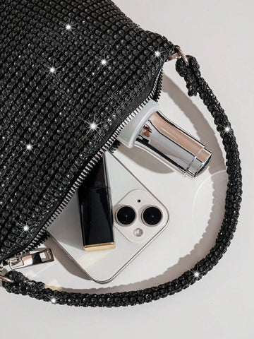 Mini Rhinestone Handbag Clutch, Elegant Party Bag