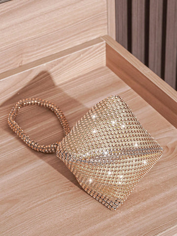 Mini Rhinestone Handbag Clutch, Elegant Party Bag