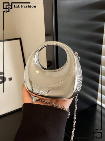Acrylic Crescent Moon Box Shaped Handbag