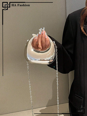 Acrylic Crescent Moon Box Shaped Handbag