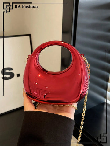 Acrylic Crescent Moon Box Shaped Handbag