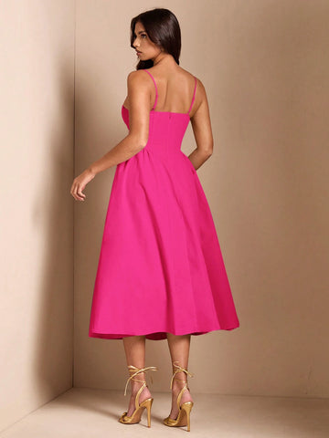 BAE Elegant Women Long Flowy Spaghetti Strap Dress