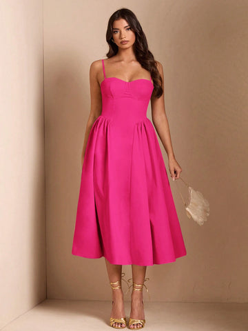 BAE Elegant Women Long Flowy Spaghetti Strap Dress