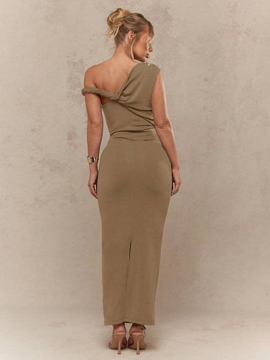 MISSGUIDED Elegant Off-Shoulder Midaxi Dress Bodycon