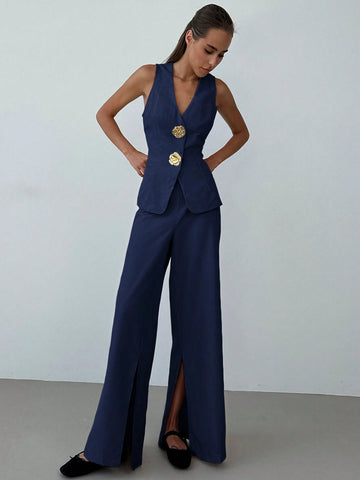 Aloruh Women Autumn/Winter New Business 2 Pieces Set