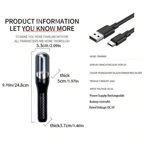 Hair Trimmer Hairdresser Multi-Functional Hair Shredder Cordless Split End Hair Trimmer Black