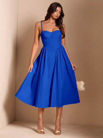 BAE Elegant Women Long Flowy Spaghetti Strap Dress