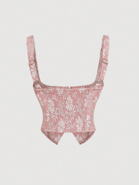 MOD Women's Casual Front Button Wide Strap Minimalist Blouse