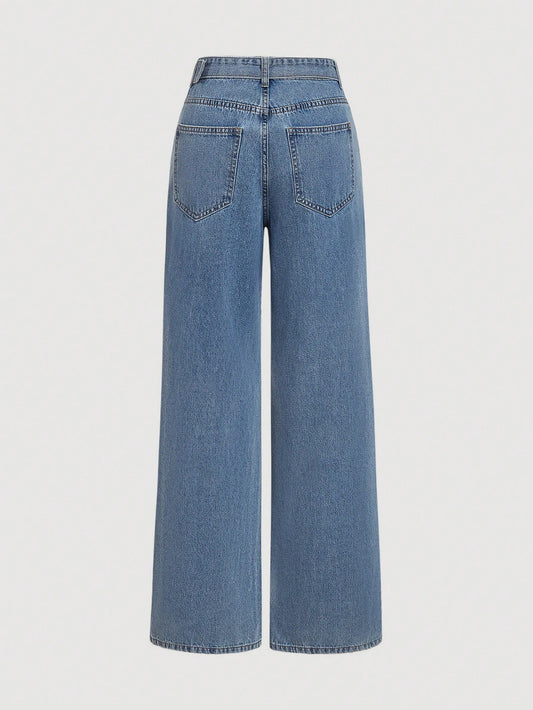 MOD Women's Belted Pocket Design Casual Jeans