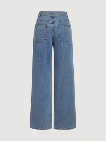 MOD Women's Belted Pocket Design Casual Jeans
