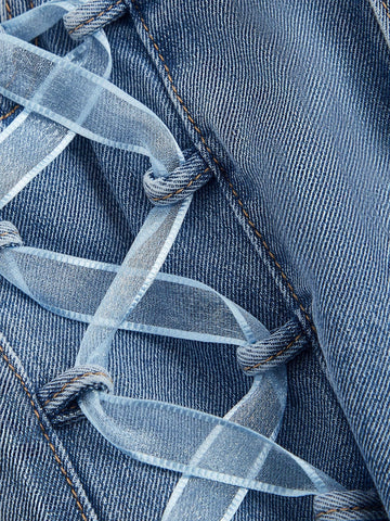 MOD Women's Belted Pocket Design Casual Jeans