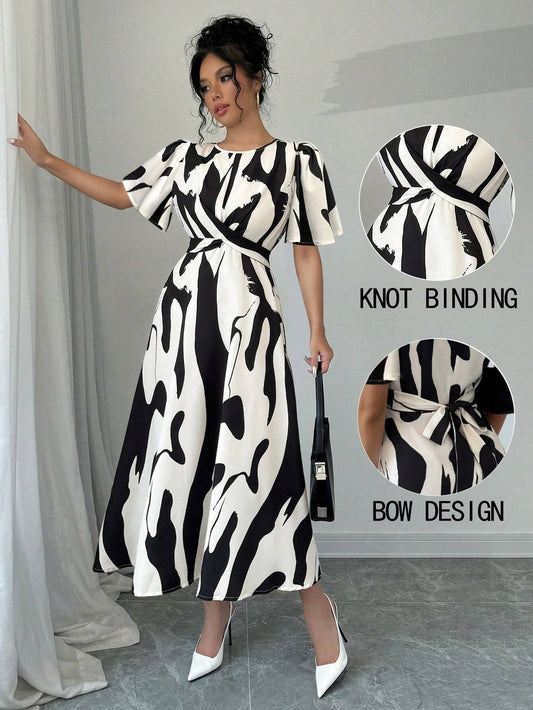 Twist Knot Strap Vacation Casual Dress