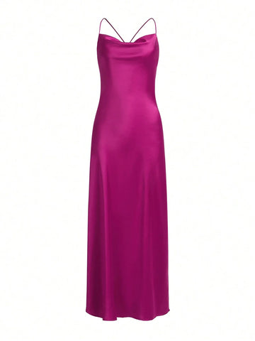 Aveloria Solid Tie Backless Cami Dress