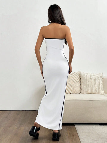 Strapless Slim Fit Women'S Bodycon Dress