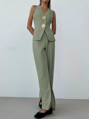 Aloruh Women Autumn/Winter New Business 2 Pieces Set