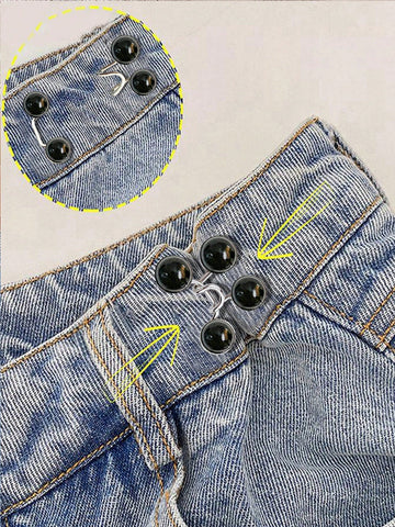 1Pc Invisible Adjustable Waist Reduction Buckle Pin (Without Cardboard)