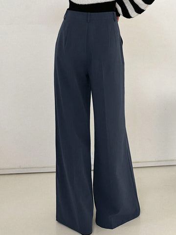 Women's Solid Color Wide Leg Loose Business Casual Pants