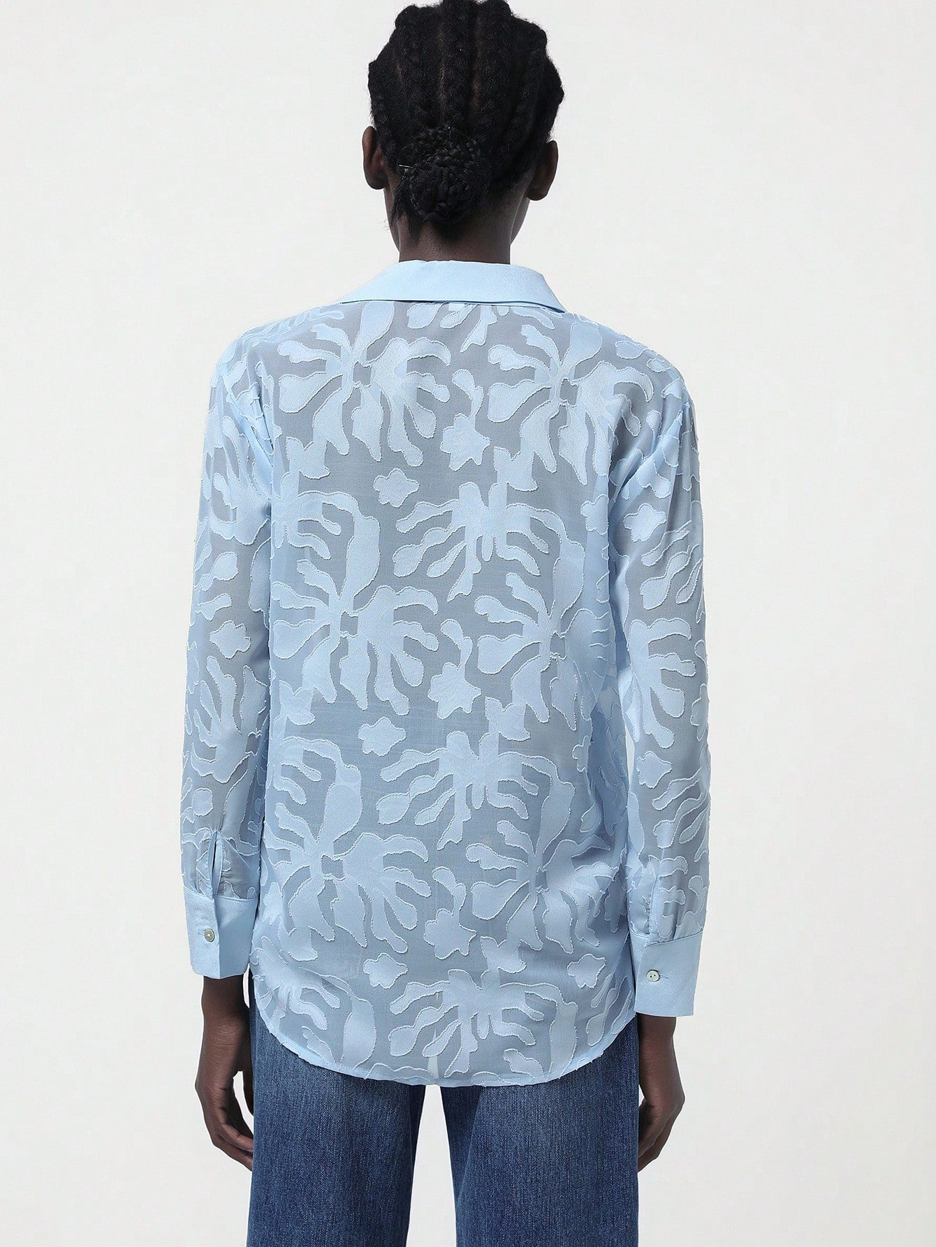 Aveloria Button Front Sheer Shirt Without Bra