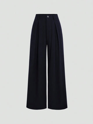 Crimp Pleated Wide-Leg Pants