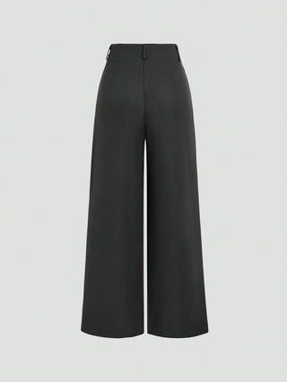 Crimp Pleated Wide-Leg Pants