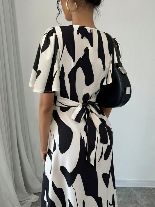 Twist Knot Strap Vacation Casual Dress