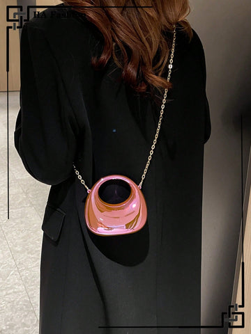 Acrylic Crescent Moon Box Shaped Handbag