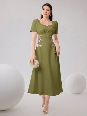 Modelyn Women's Daily Simple Floral Printed Dress